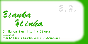 bianka hlinka business card